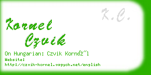 kornel czvik business card